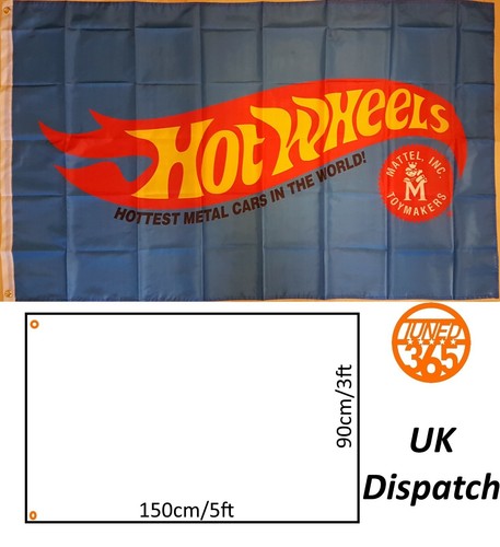 Bandiera hot wheels 3x5ft - wheels,